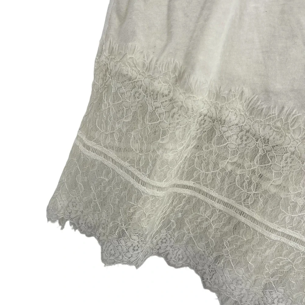 Anthropologie Deletta White‎ Lace Detail Top Size XS New